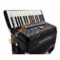 Scandalli Air 34 key 72 bass 4 voice black musette tuned accordion, MIDI options available